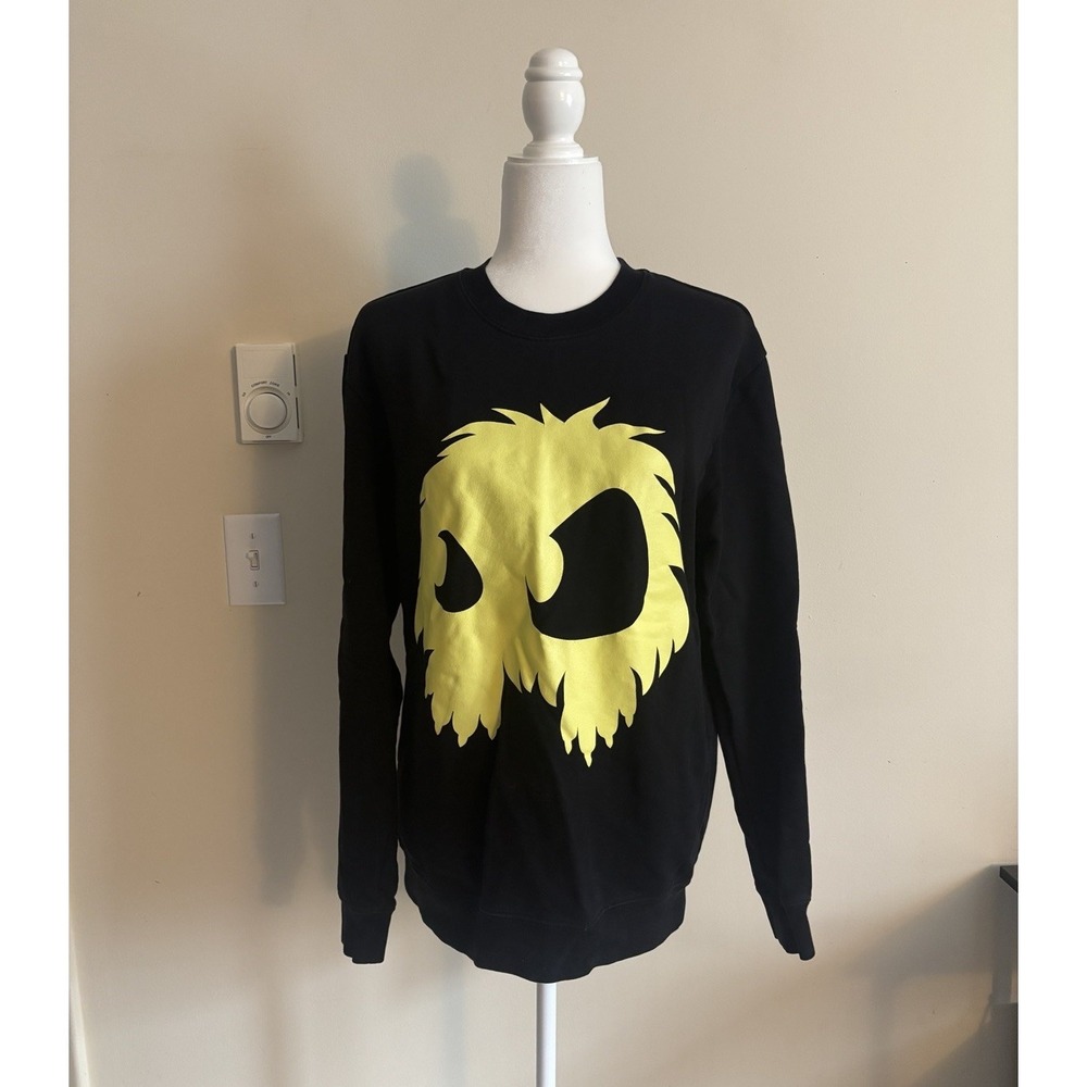 Alexander McQueen Mens Small Sweatshirt Crewneck‎ Pullover Monster Black